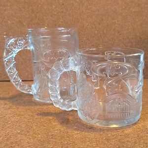 Vintage McDonald's Batman Forever Collectible Mugs, 1995, Two Face, Batman